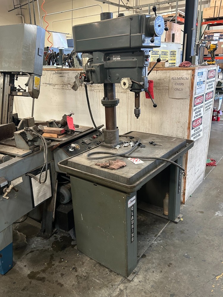 Clausing Drill Press Model 2286 20" 1.5 hp Vari-Speed 40 x 24" Cast Iron Table