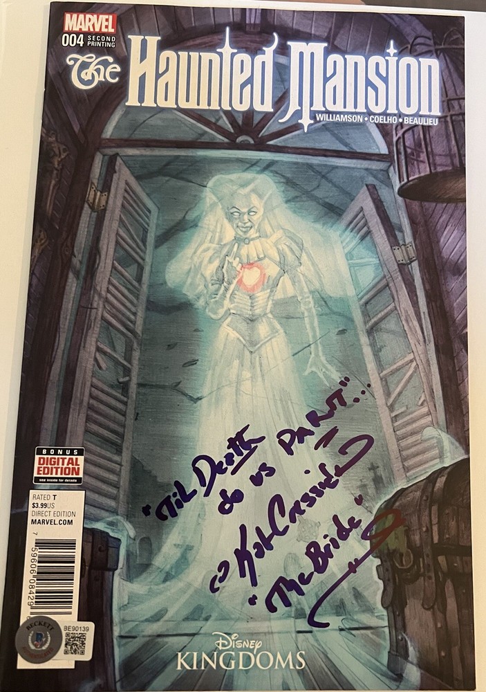 Kat Cressida Signed The Haunted Mansion Marvel Comic Variant #4 Ghost bride