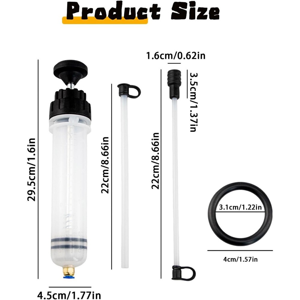 Fluid Extractor, Extraction&Fill Pump, Fluid Syringe Pump Manual Suction 200cc