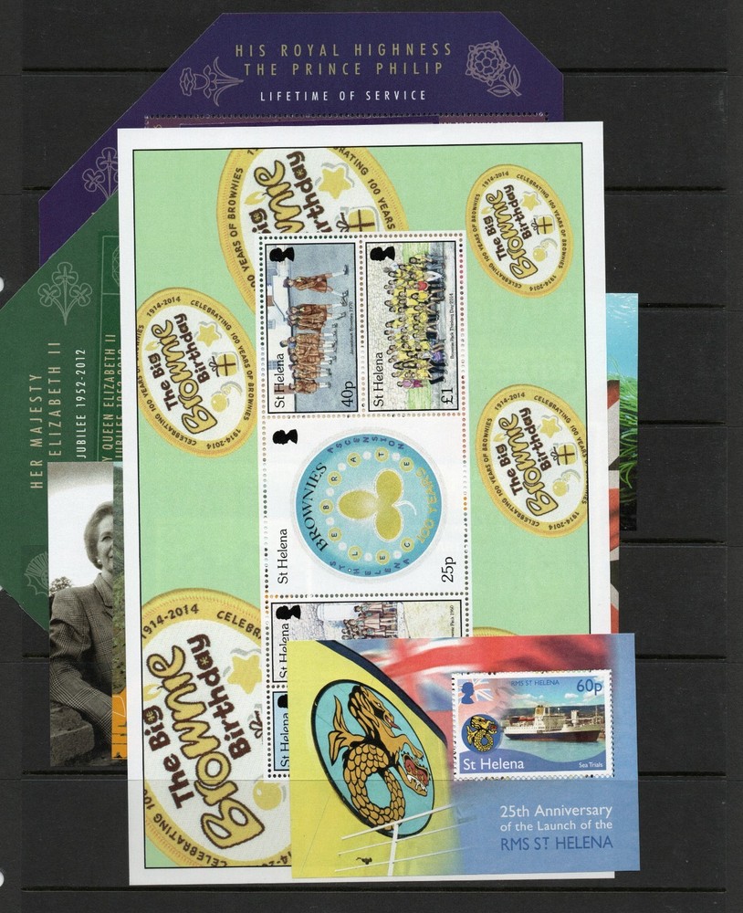 St Helena 63 Different m/sheets between 1974-2014 Mnh.
