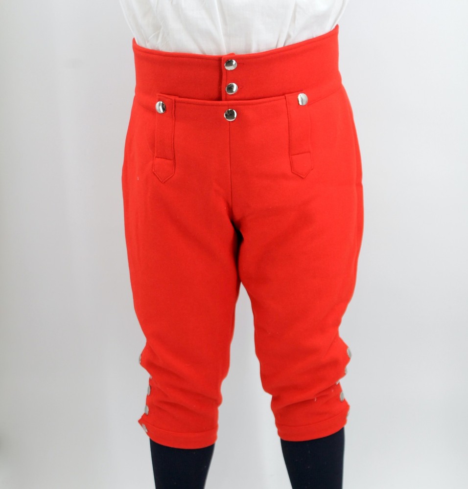 Red Wool Knee Breeches Size 40