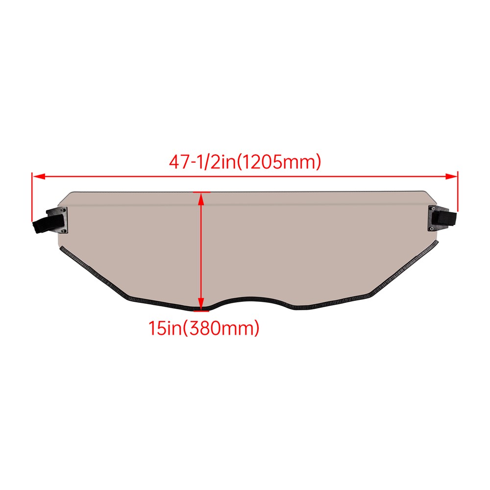 Half Front Windshield Windscreen For Can Am Maverick X3 Turbo R MAX 2017-24 UTV