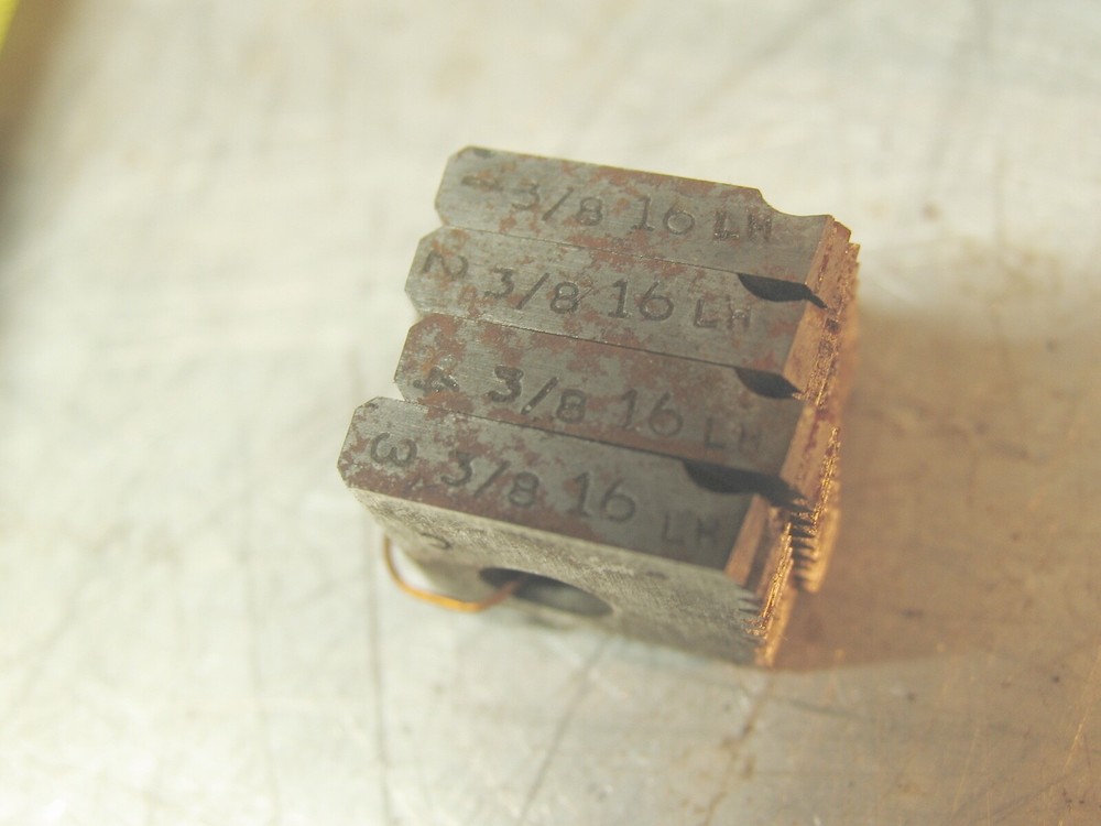 One set of four Left Hand 3/8"-16 Thread cutter bits for Pipe