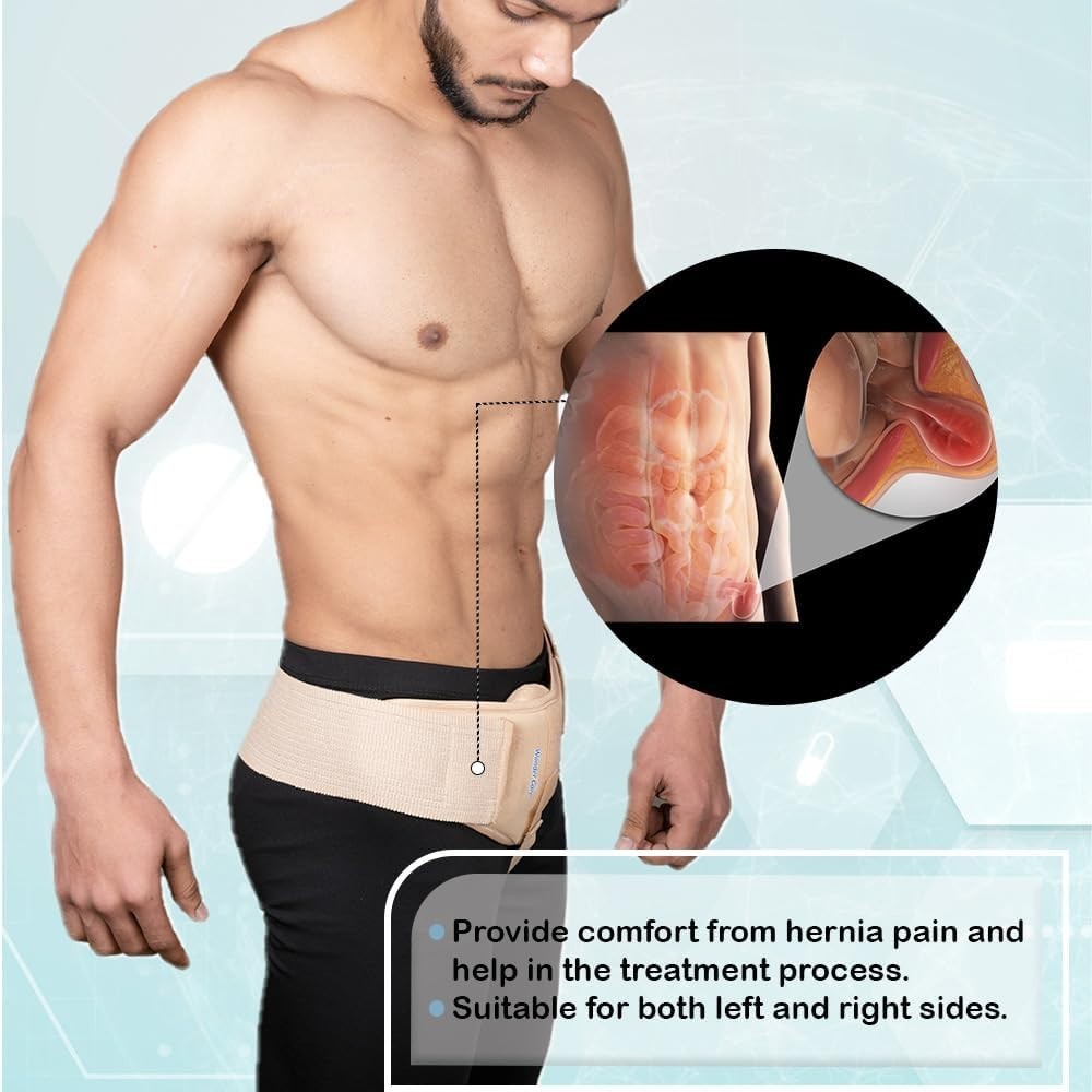 Men's Inguinal Hernia Belt - Durable Adjustable Design with Compression Pads