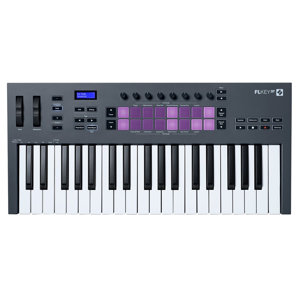 Novation FLkey 37 Key Full-Size MIDI Keyboard Controller w Pads & Case