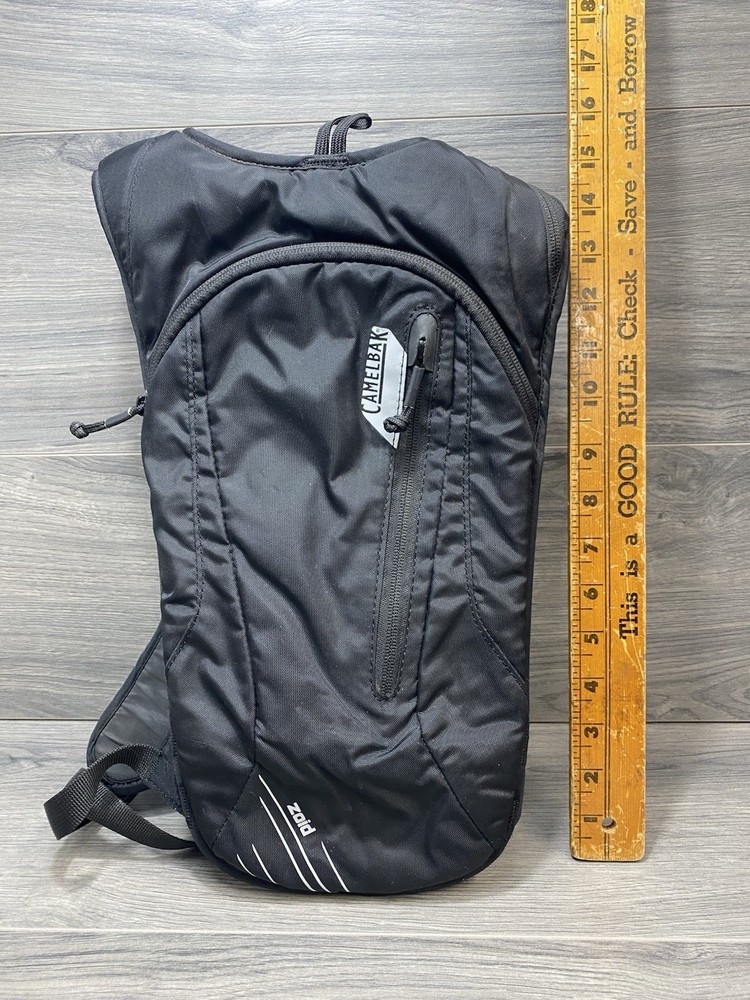 Camelbak Zoid Hydration Pack Hiking Camping Running Black Bag Backpack