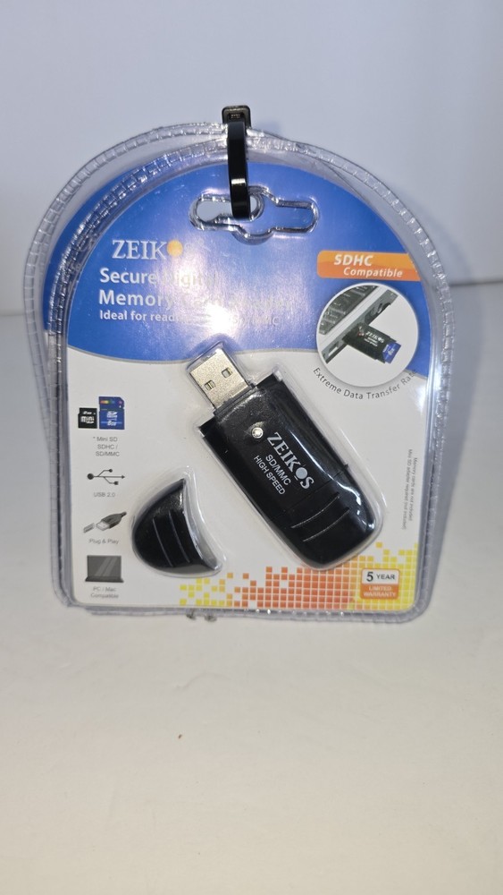 (3) Zeikos Secure Digital Memory Card Reader  SDHC Compatible