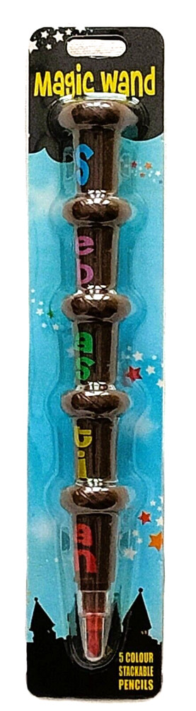 Magic Wand - 5 Colour Stackable Pencils - Sebastian - Brand New
