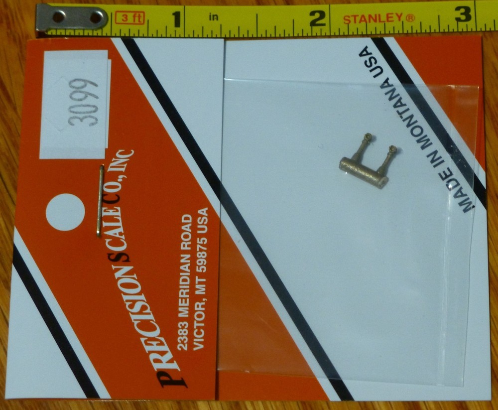 Precision Scale HO #3099 Check Valves, Early Balwin Style (Brass Casting)