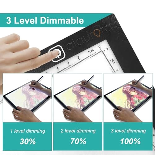 LED Copy Board Light Tracing Drawing Board, Ultra-Thin Adjustable USB Power A4