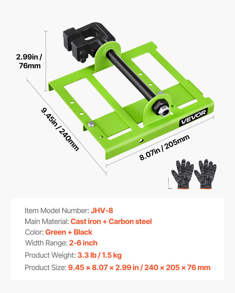 Chainsaw Mill Guide, Adjustable 2-6 in Width, Vertical Lumber Cutting Guide