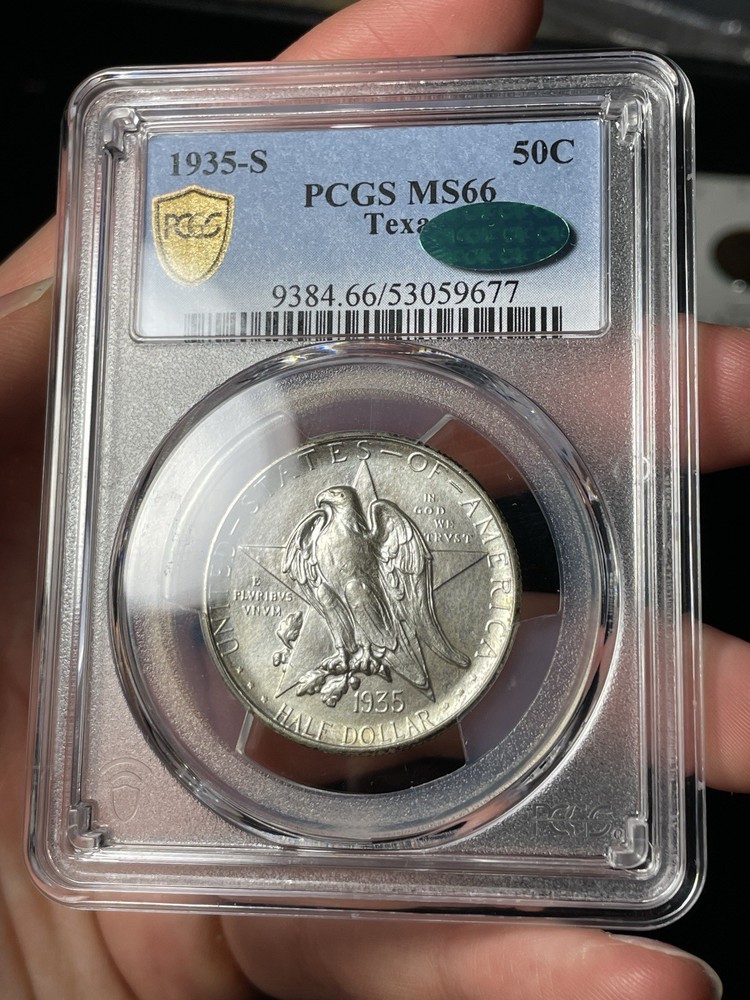 1935-S PCGS MS66 CAC Texas Commemorative Silver Half Dollar