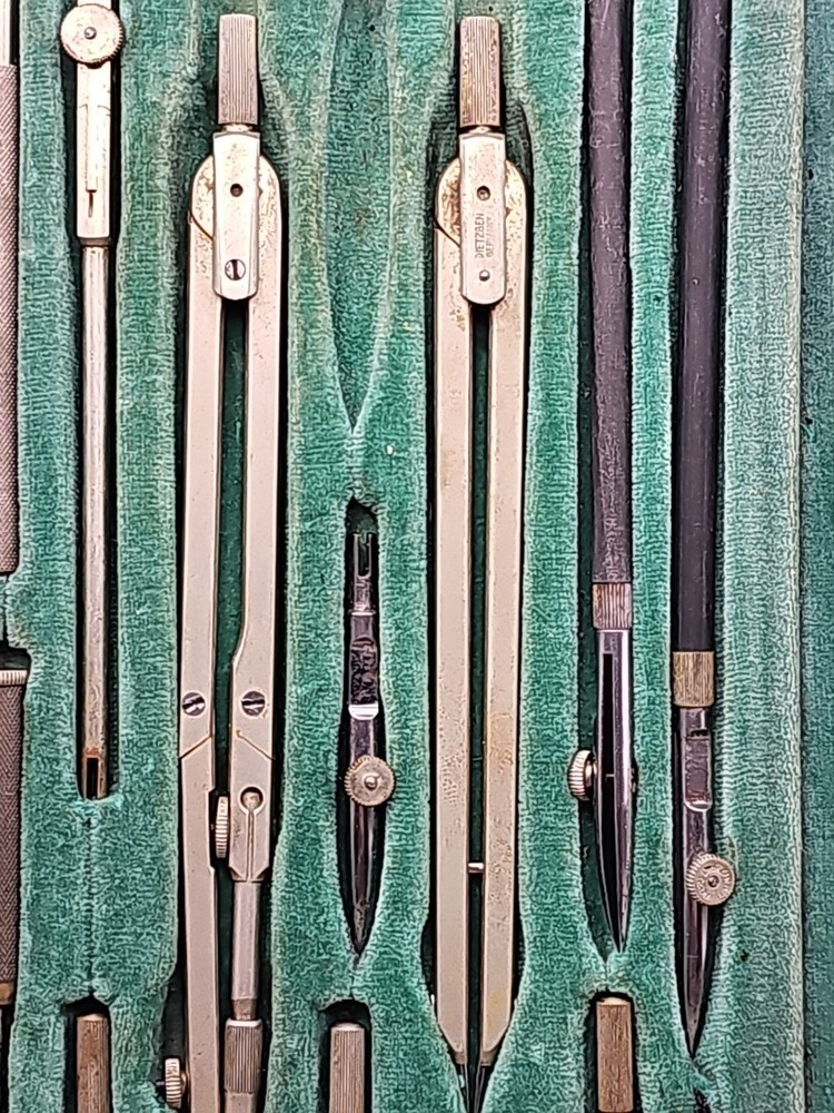 Vintage Dietzen "PREP" Drafting Tools and Compass Set 1087 Germany