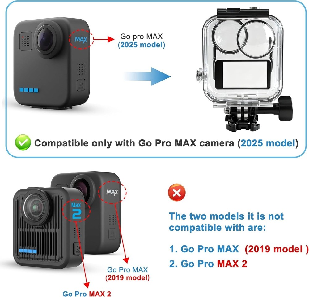 Waterproof Case for GoPro MAX 360 - Bracket Mount Accessory