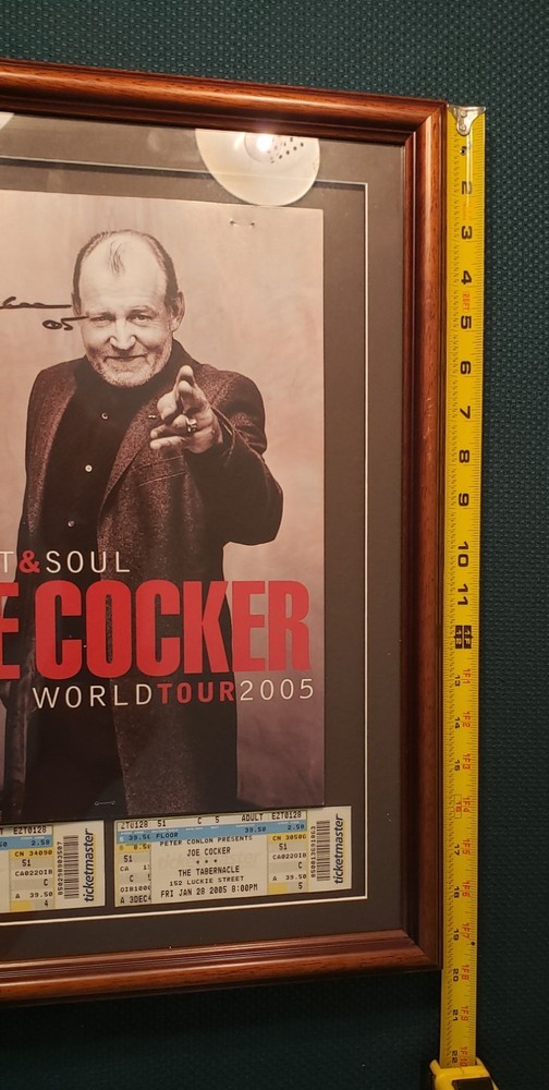 Joe Cocker Heart & Soul program Autographed, Professionally framed plus more