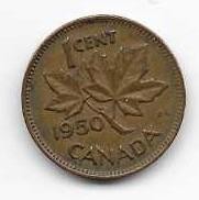 Canada 1950 Copper Penny Circulated