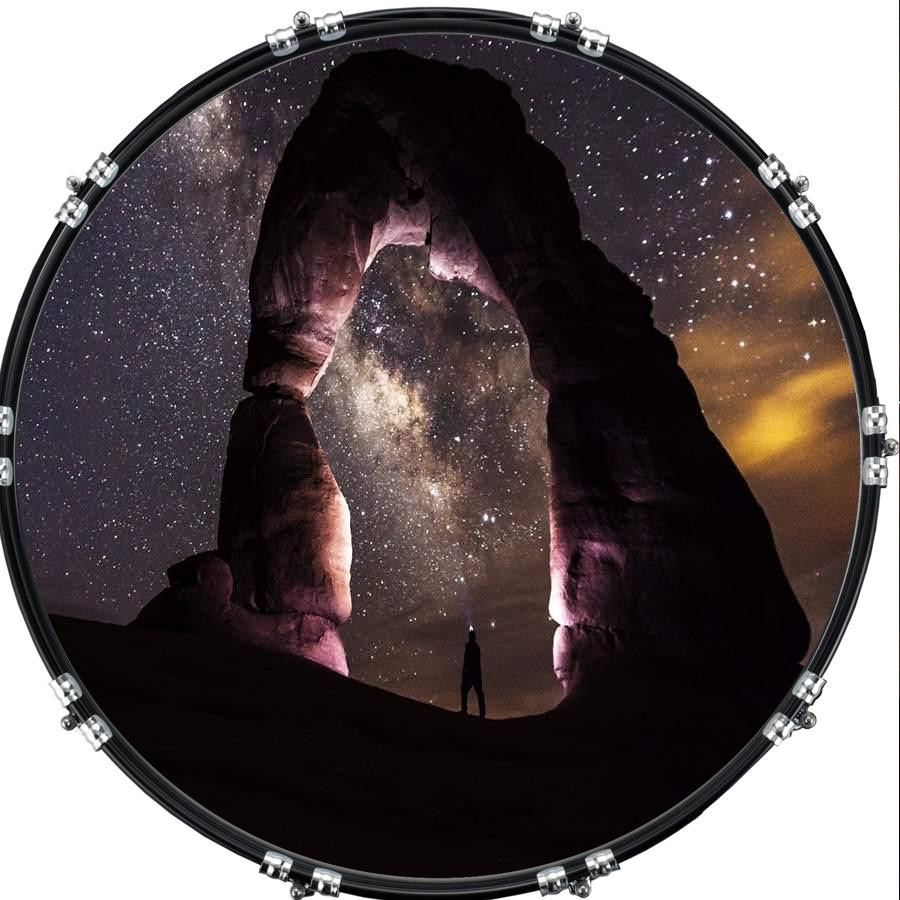 20" Custom Bass Kick Drum Front Head Graphical Delicate Arch