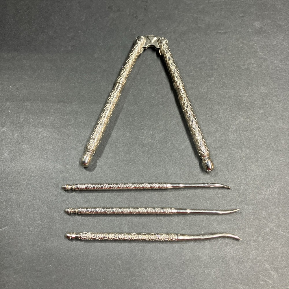 Vintage Seafood Nut Cracker With 3 Picks