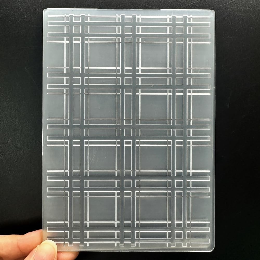 3D Plastic Embossing Folder Template Classic Checkered pattern1 Texture A6 Si...