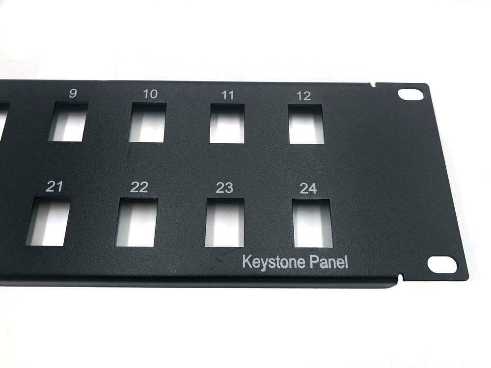 CNAweb 24 Port Unloaded Keystone Rack Mount Network Patch Panel 2U