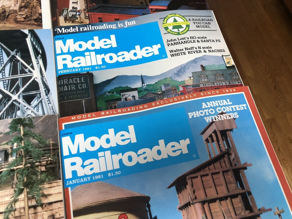 12 Model Railroader Train Magazines 1981 Complete Year