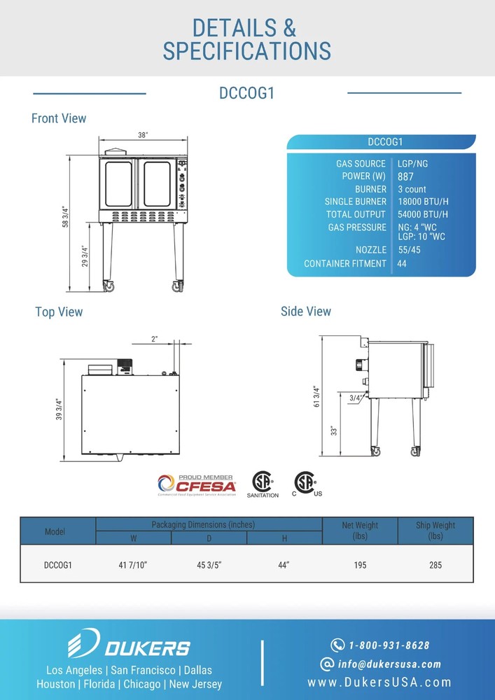 Commercial Single Convection Oven