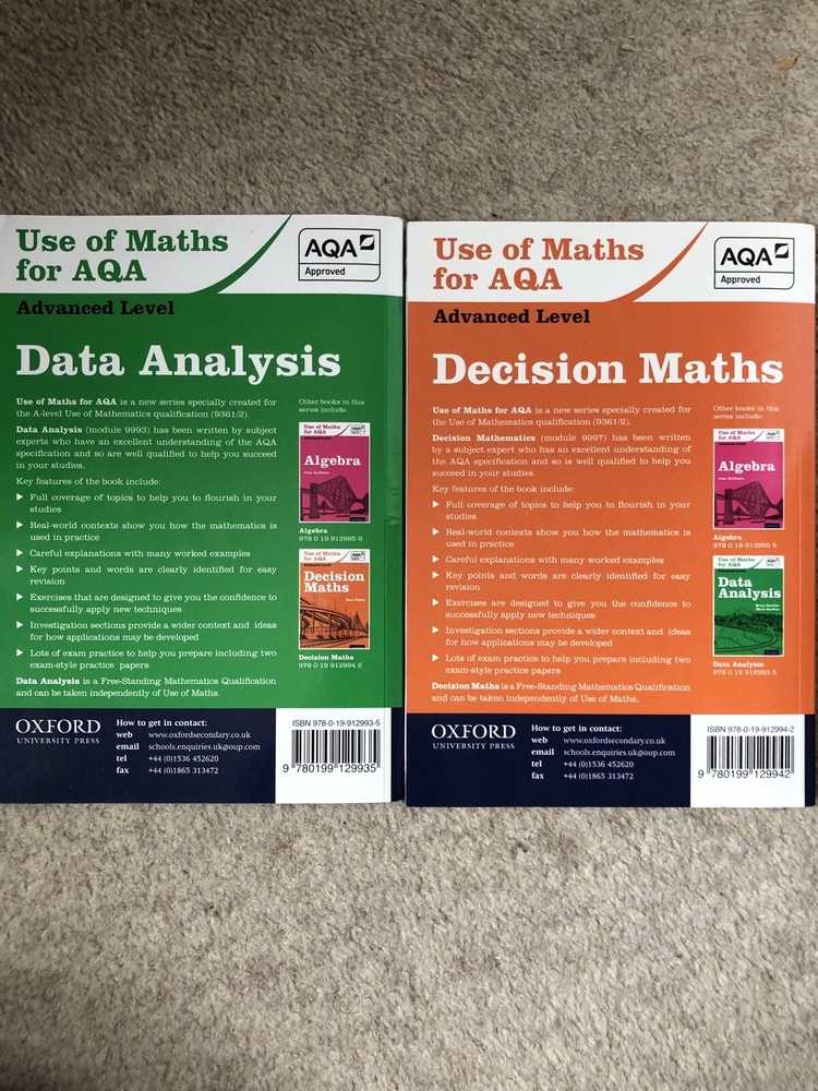 AQA Data Analysis And Decision Maths Books