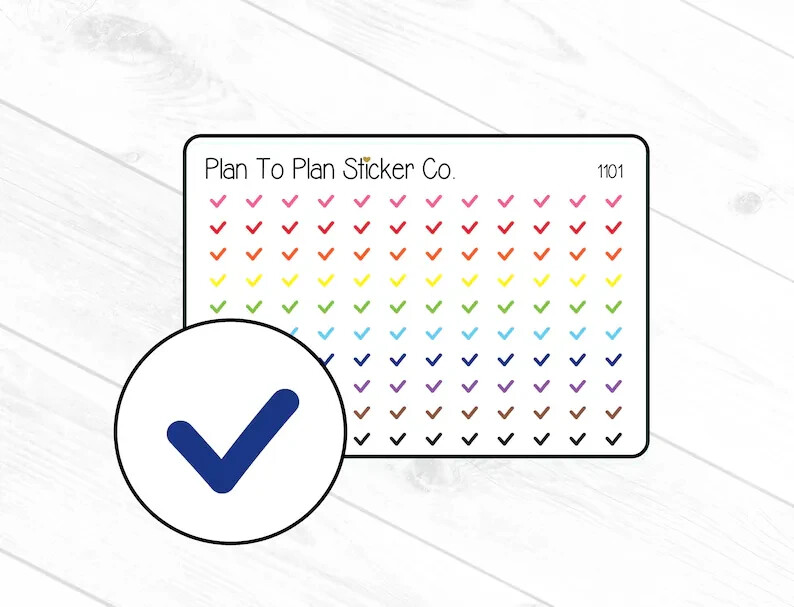 1101~~Checkmark  Planner Stickers.