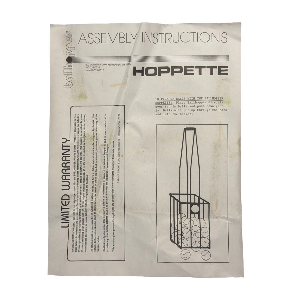 Gamma Original Ball Hopper Hoppette 50