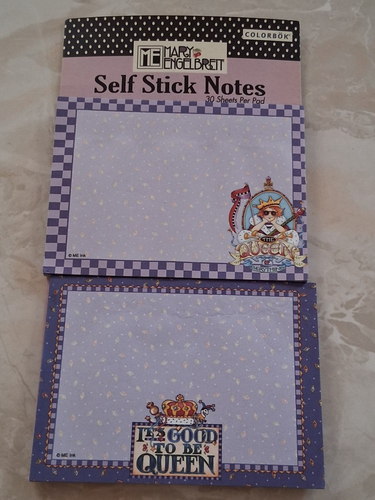2 Mary Engelbreit Self Stick Note Pads