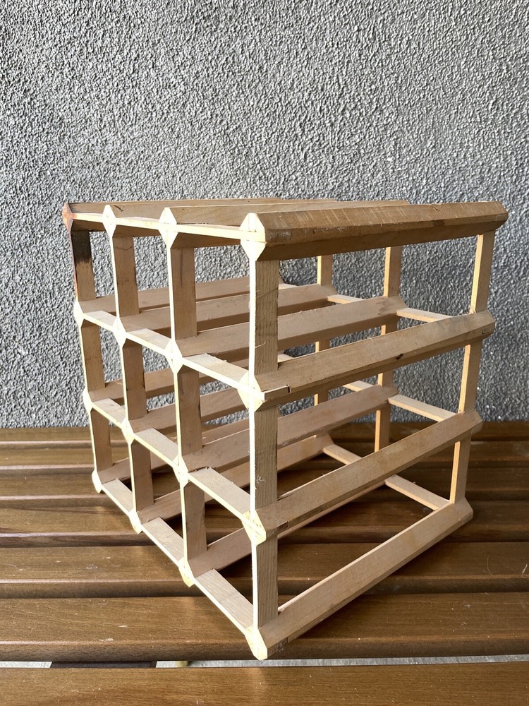 Sweden Wood BOTTLE WINE RACK MID CENTURY MODERN EAMES ERA
