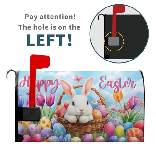 Spring Easter Mailbox Covers Easter Bunny Eggs Mailbox Cover Magnetic Standard