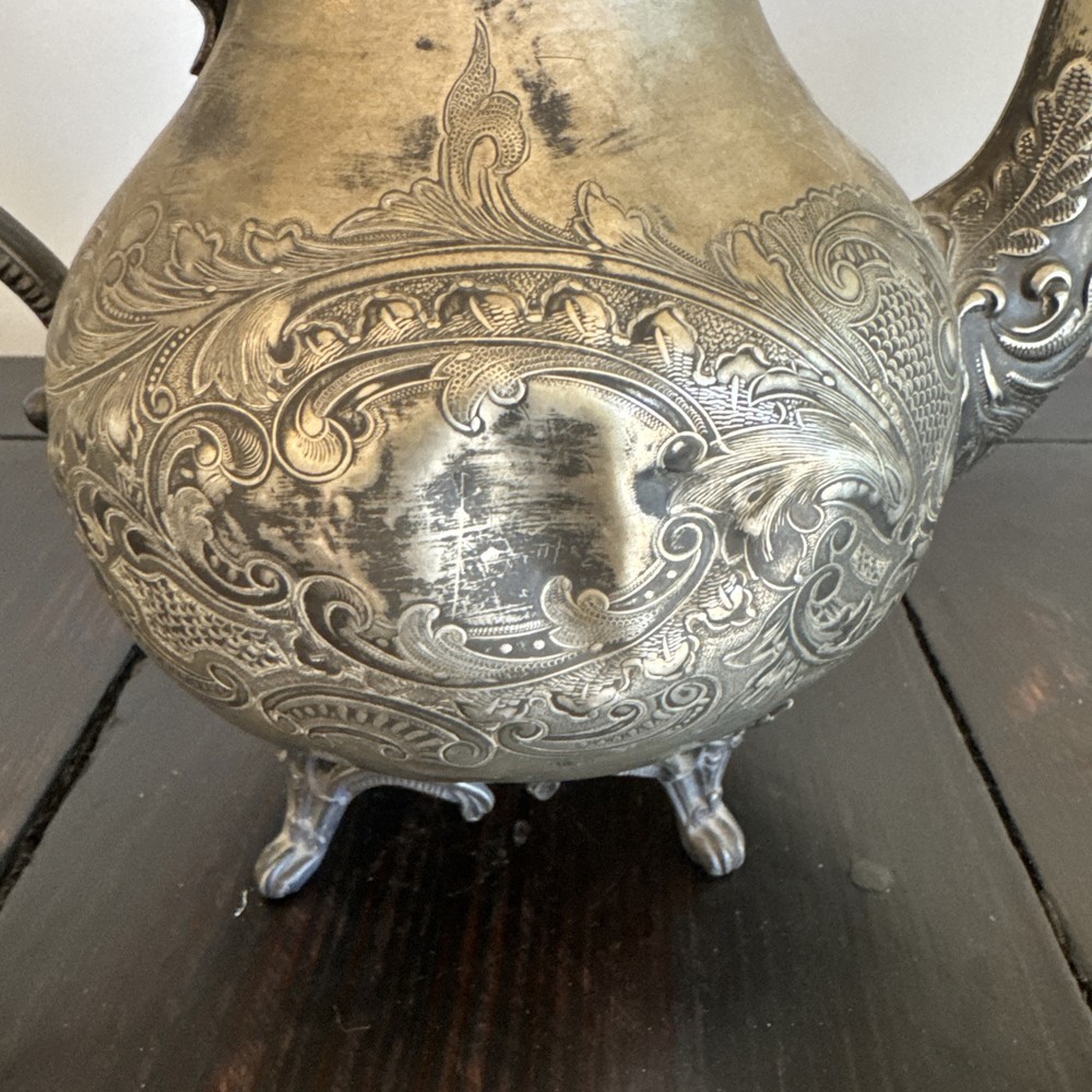 silver plated vintage teapot