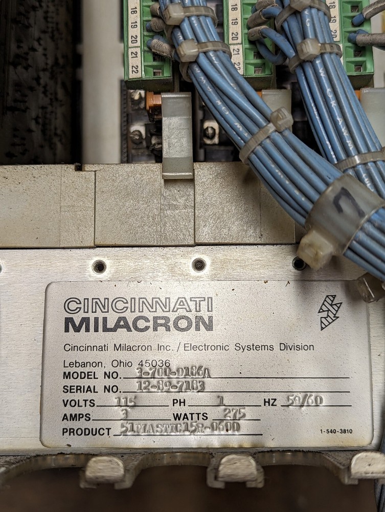 Cincinnati Milacron injection mold card rack 3-700-0186A