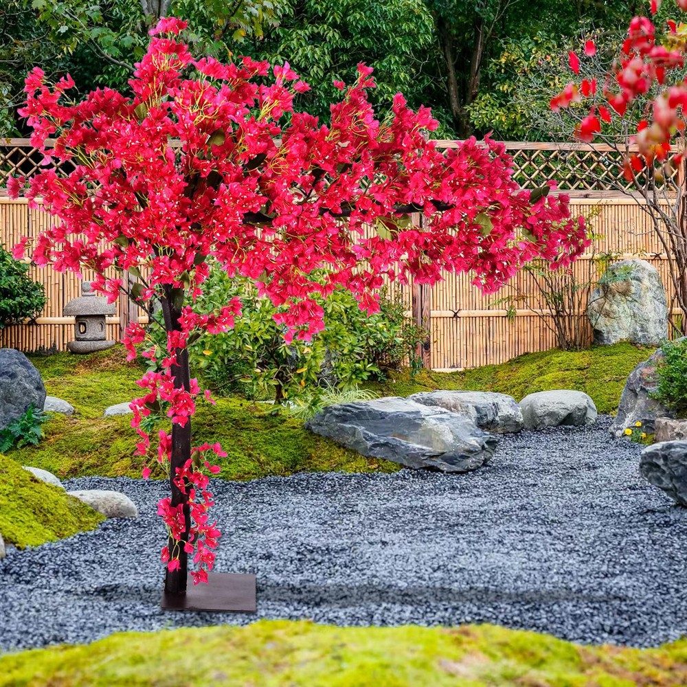 Artificial Decoration Tree,5.9ft Indoor RoseRed Artificial STOCK