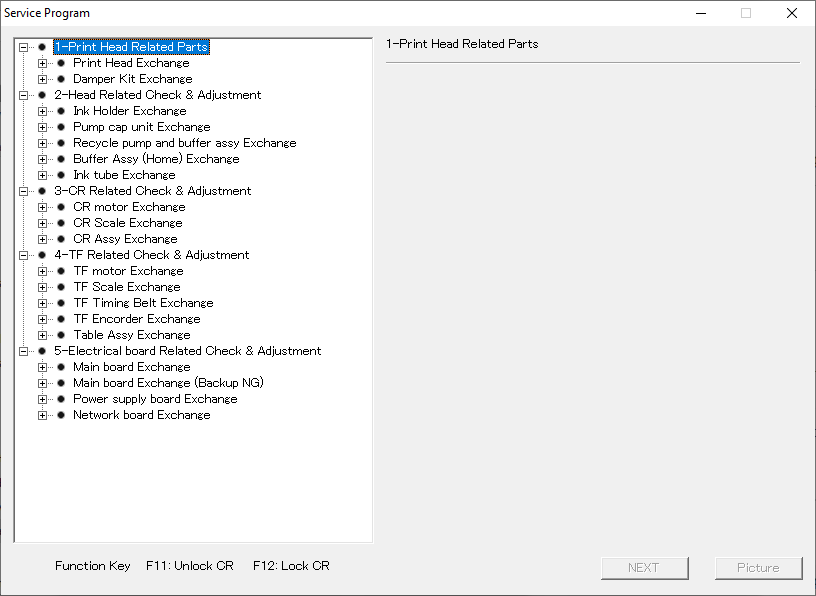 Epson Plotter Service Program SureColor F2000 + Service Manual