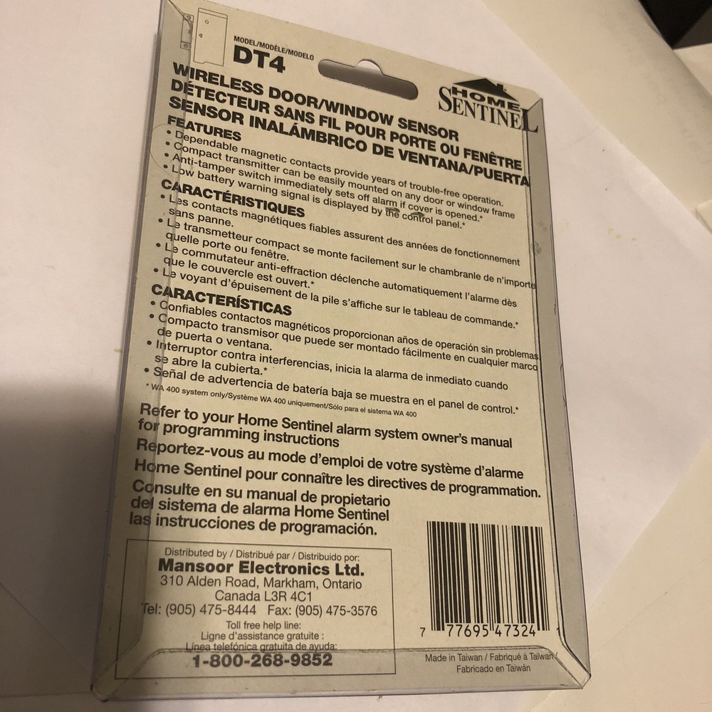 Home Sentinel Door/Window Sensor - DT4 @E