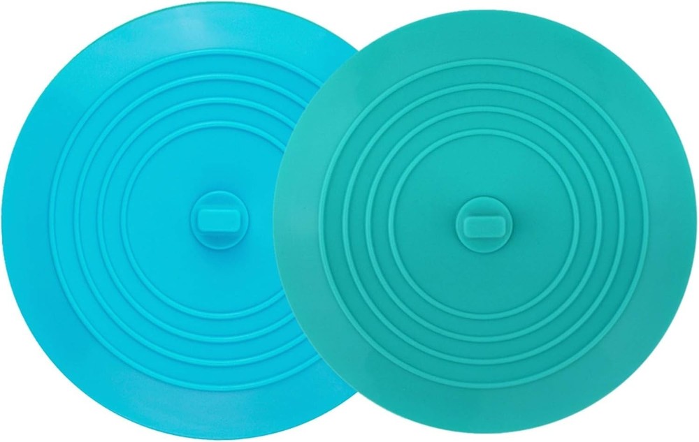 Effective 2-Pack 6” Silicone Drain Stoppers - Ideal for Bath & Laundry Use