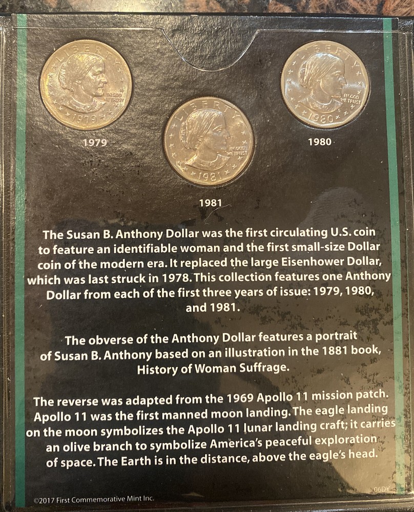 Susan B. Anthony Dollar Set 1979 - 1981