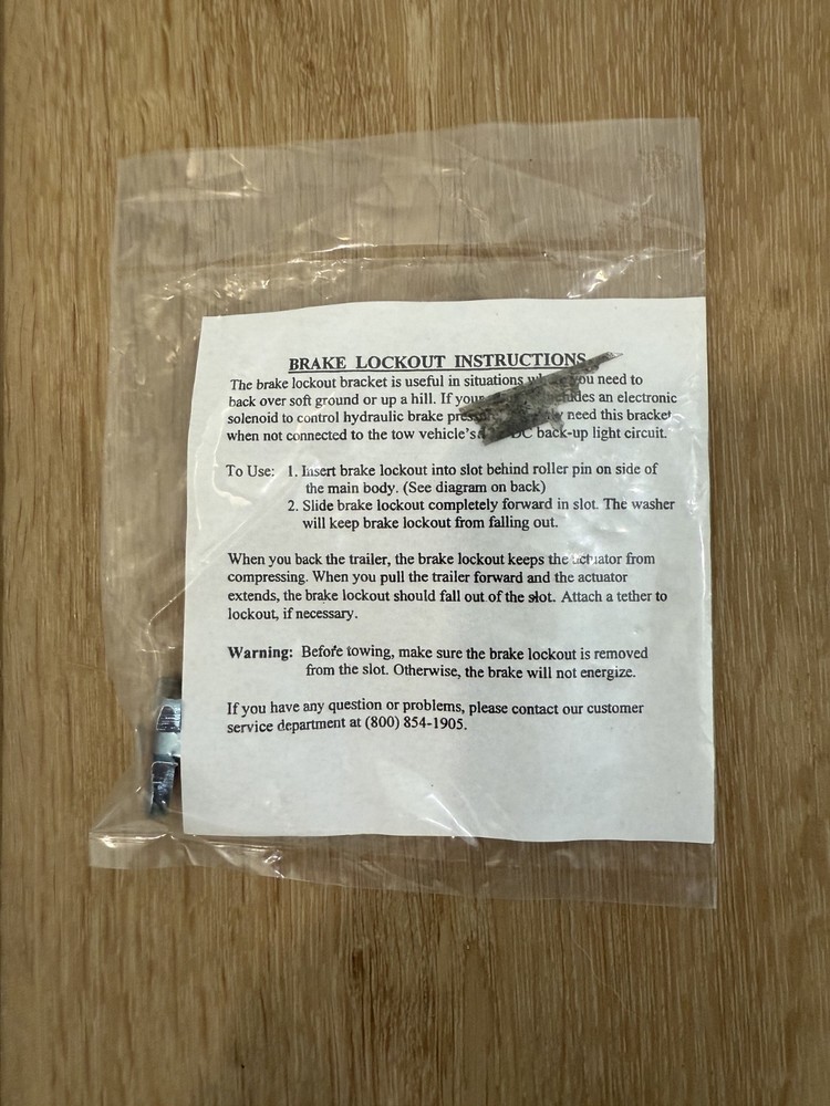 Brake Lockout Bracket for Boat Trailer