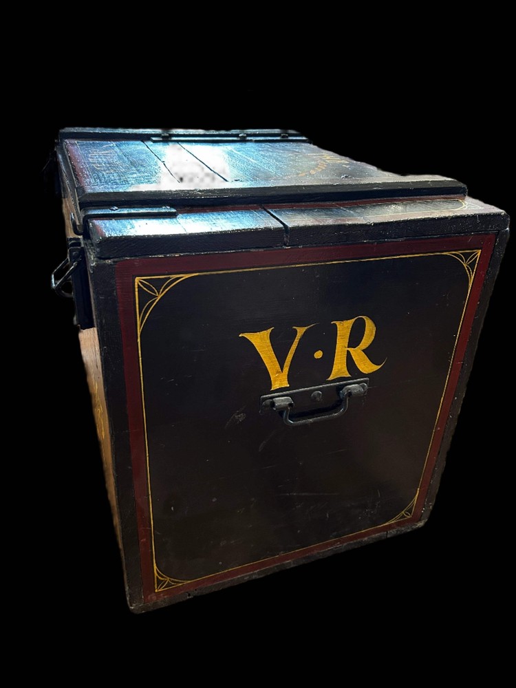 Old Hand Painted Nautical Trunk