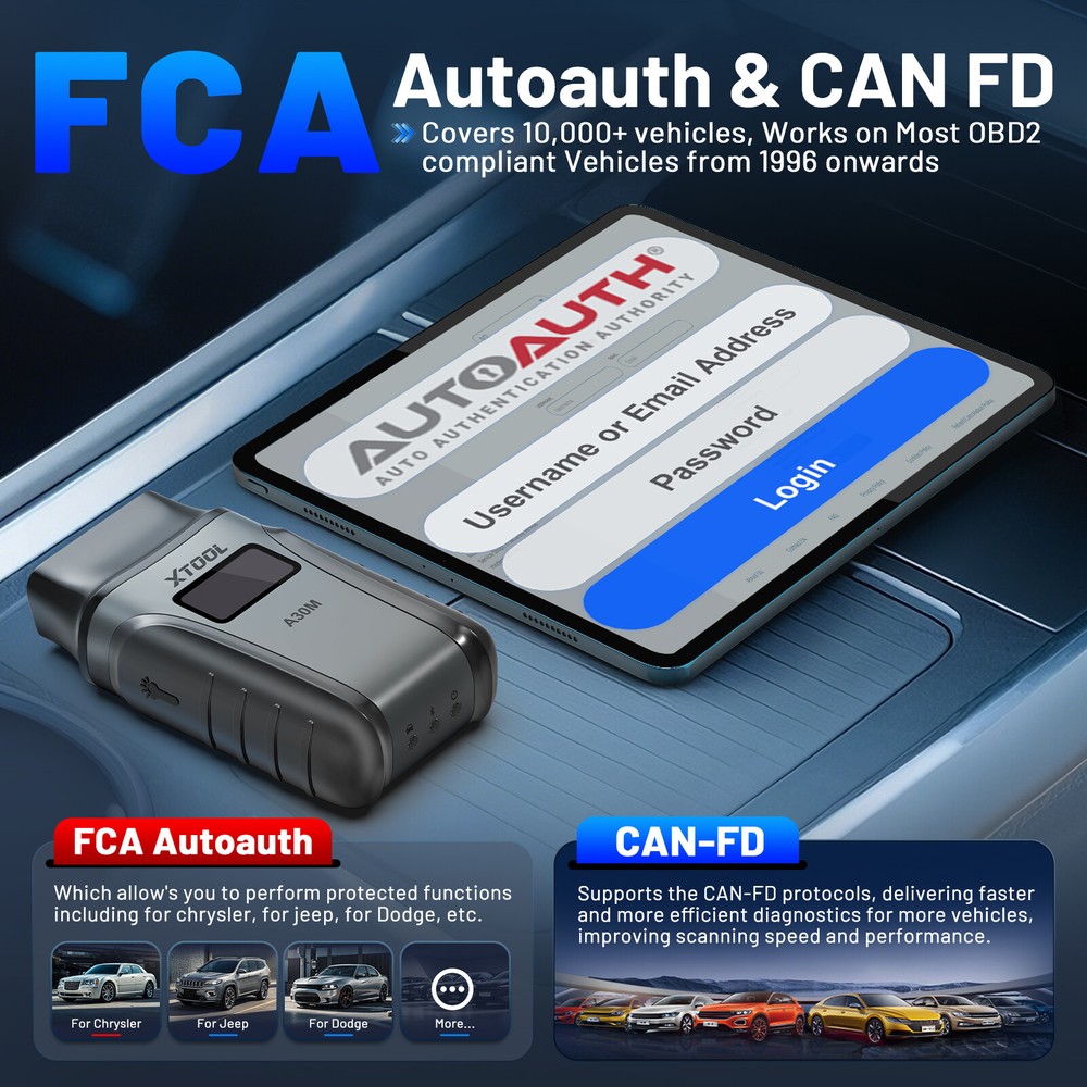 XTOOL A30M V2.0 Auto Full System OBD2 Scanner Diagnostic Lifetime Free Update