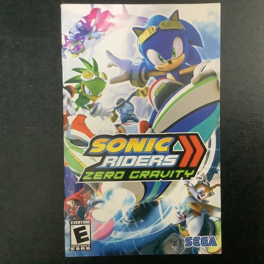 Sonic Riders Zero Gravity PS2 PlayStation 2 Instruction Manual Only