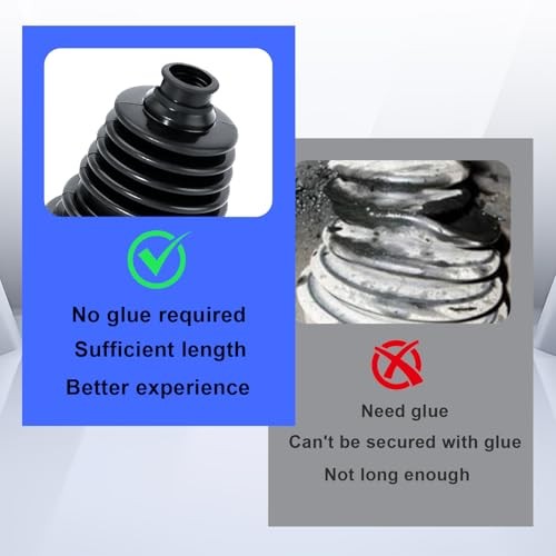 1PC CV Boot Repair Kit, Waterproof & Dustproof CV Joint Boot with 2 1 PC Black
