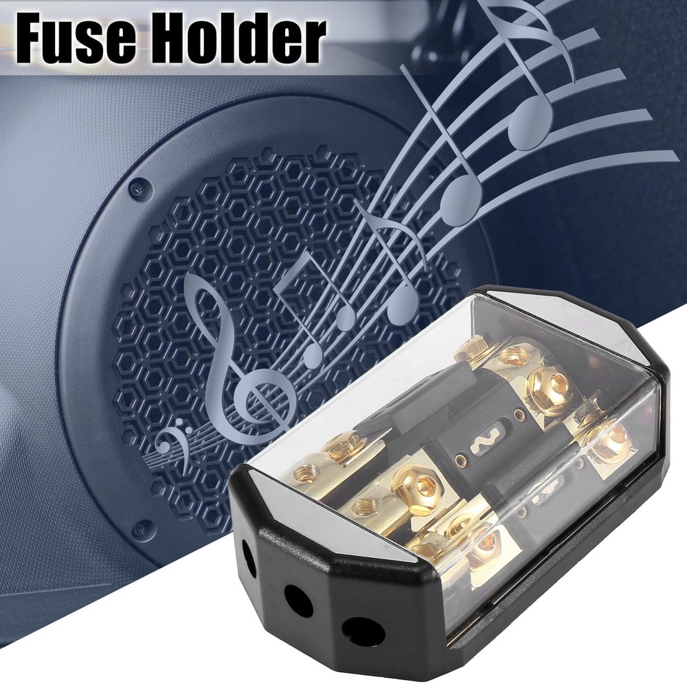 New Car Stereo Audio Inline ANL Fuse Holder 3 Way with Fuse Distribution Block