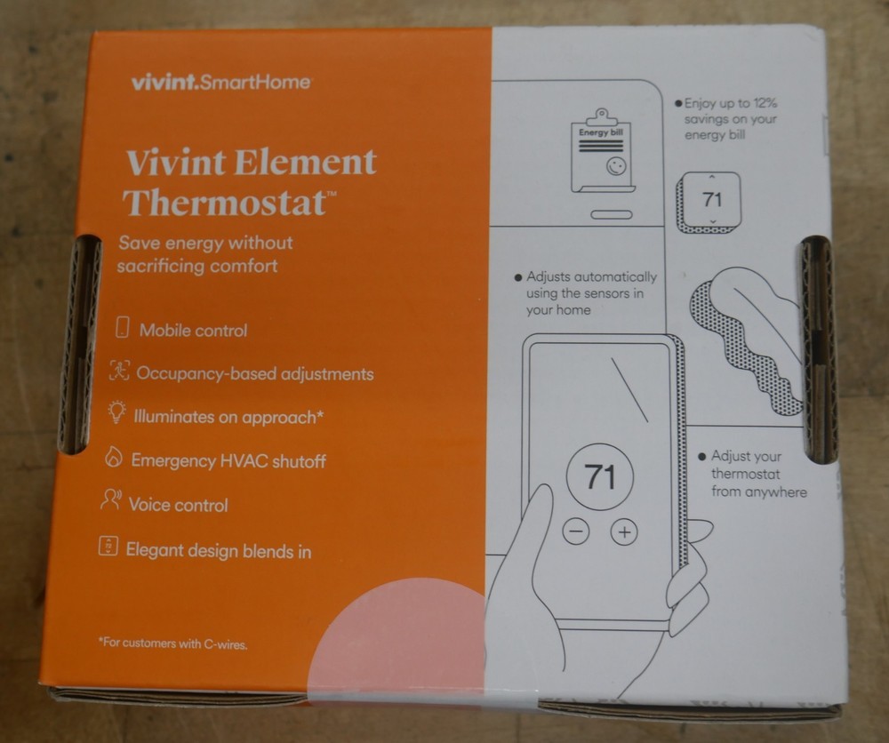 Vivint Smart Element Thermostat VS-ELEM02-001