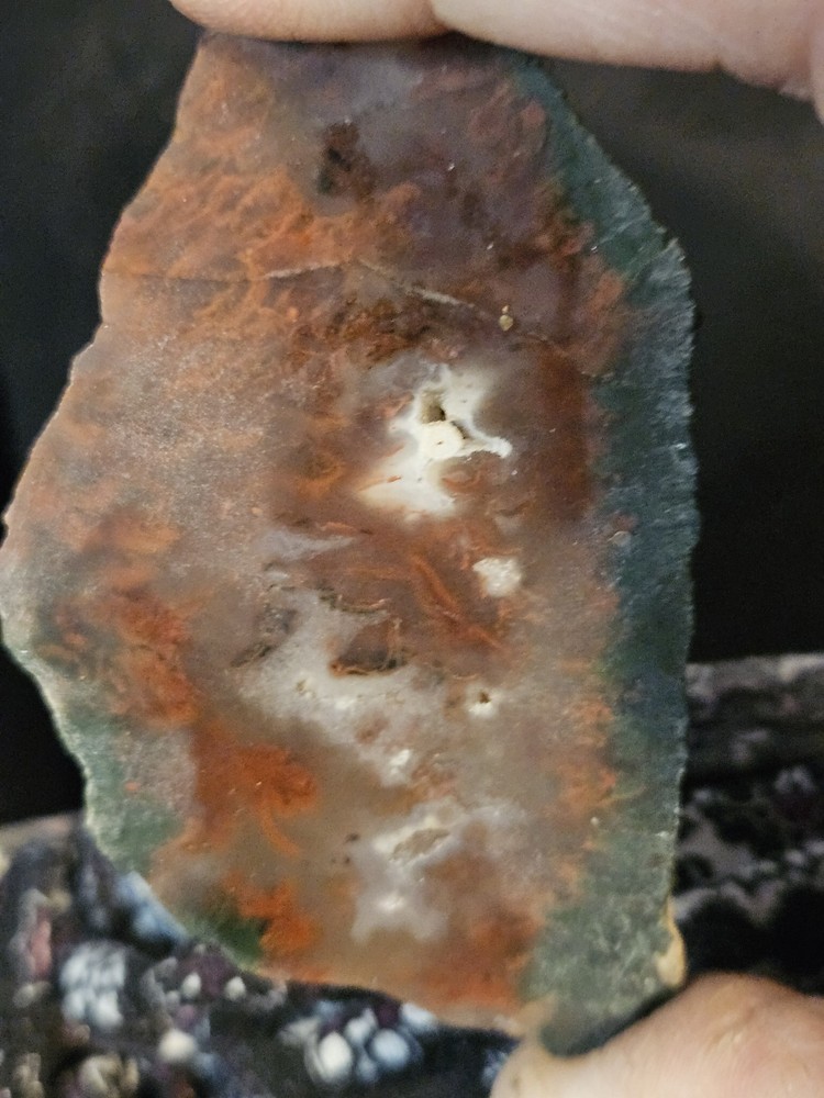 Plume Agate Multicolored Slab Specimen (1.76oz)