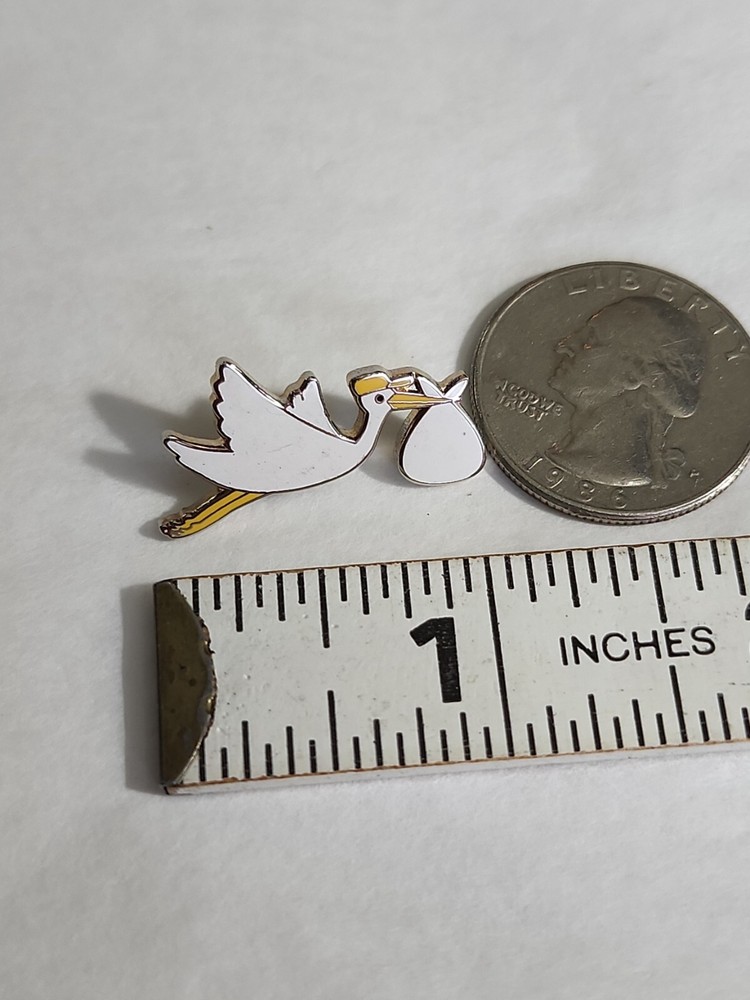 Stork Bringing The Baby Lapel Pin