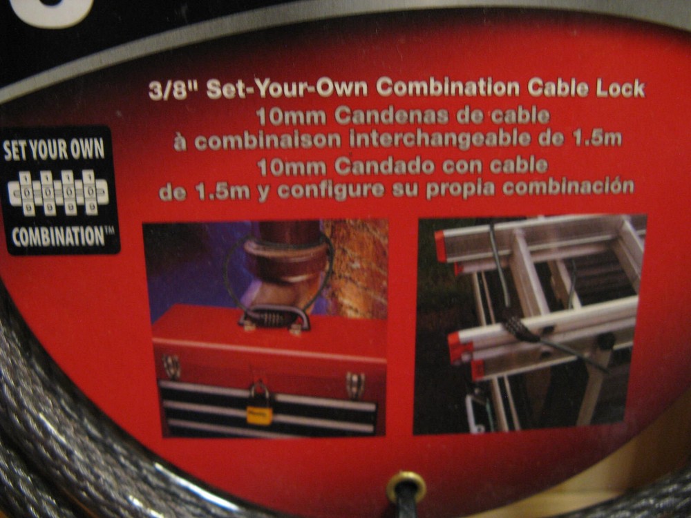 New Master Lock 5 ft Combination Cable Lock 8119DPF 60"