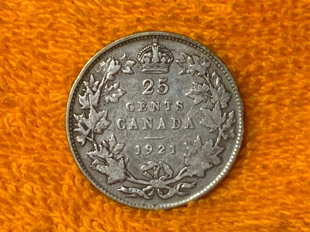 1921 Canada 25 Cent Coin
